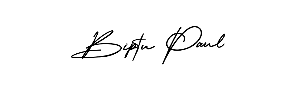 The best way (AmerikaSignatureDemo-Regular) to make a short signature is to pick only two or three words in your name. The name Biptu Paul include a total of six letters. For converting this name. Biptu Paul signature style 3 images and pictures png