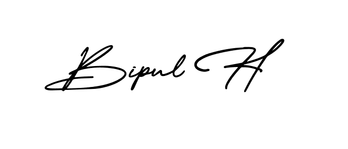 It looks lik you need a new signature style for name Bipul H. Design unique handwritten (AmerikaSignatureDemo-Regular) signature with our free signature maker in just a few clicks. Bipul H signature style 3 images and pictures png