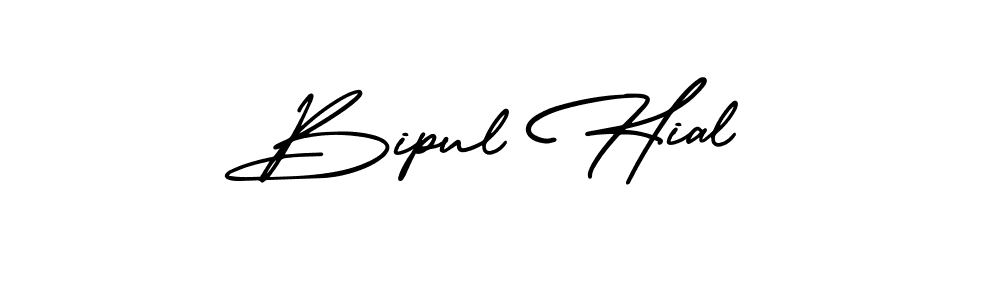 AmerikaSignatureDemo-Regular is a professional signature style that is perfect for those who want to add a touch of class to their signature. It is also a great choice for those who want to make their signature more unique. Get Bipul Hial name to fancy signature for free. Bipul Hial signature style 3 images and pictures png