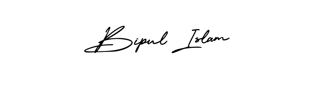 Make a beautiful signature design for name Bipul Islam. With this signature (AmerikaSignatureDemo-Regular) style, you can create a handwritten signature for free. Bipul Islam signature style 3 images and pictures png