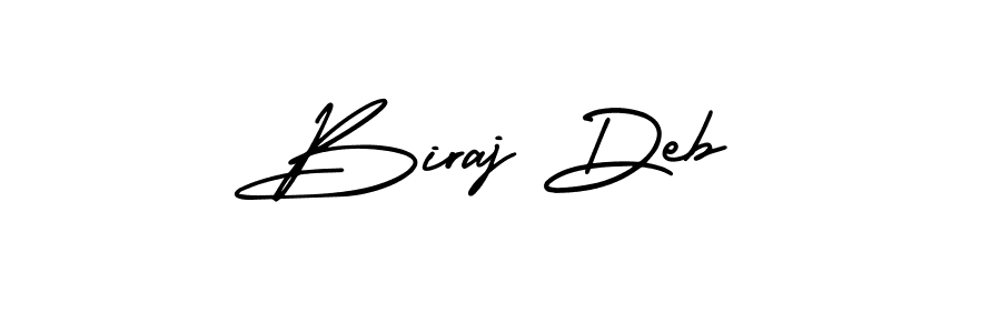 How to make Biraj Deb signature? AmerikaSignatureDemo-Regular is a professional autograph style. Create handwritten signature for Biraj Deb name. Biraj Deb signature style 3 images and pictures png