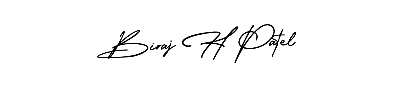 AmerikaSignatureDemo-Regular is a professional signature style that is perfect for those who want to add a touch of class to their signature. It is also a great choice for those who want to make their signature more unique. Get Biraj H Patel name to fancy signature for free. Biraj H Patel signature style 3 images and pictures png