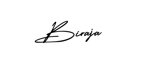 How to Draw Biraja signature style? AmerikaSignatureDemo-Regular is a latest design signature styles for name Biraja. Biraja signature style 3 images and pictures png