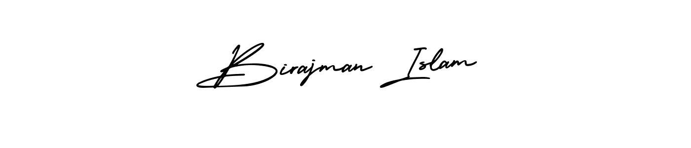 How to make Birajman Islam signature? AmerikaSignatureDemo-Regular is a professional autograph style. Create handwritten signature for Birajman Islam name. Birajman Islam signature style 3 images and pictures png