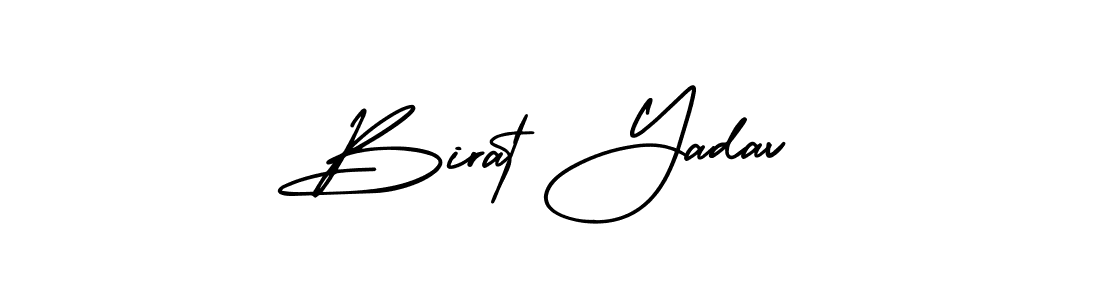 if you are searching for the best signature style for your name Birat Yadav. so please give up your signature search. here we have designed multiple signature styles  using AmerikaSignatureDemo-Regular. Birat Yadav signature style 3 images and pictures png
