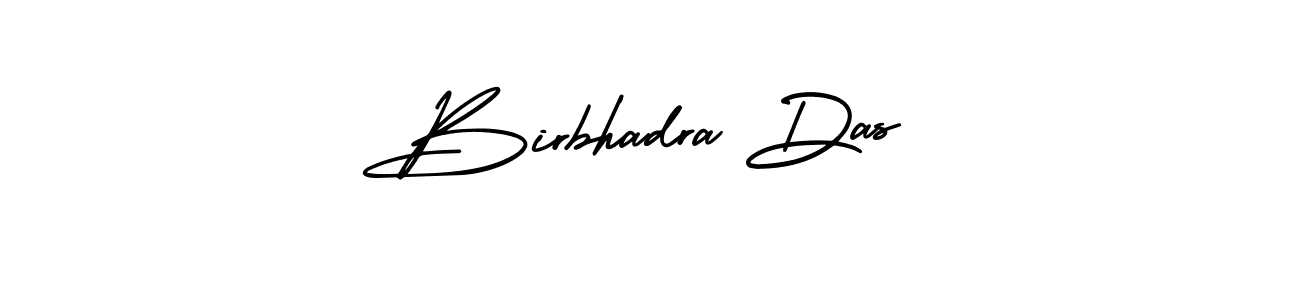 The best way (AmerikaSignatureDemo-Regular) to make a short signature is to pick only two or three words in your name. The name Birbhadra Das include a total of six letters. For converting this name. Birbhadra Das signature style 3 images and pictures png