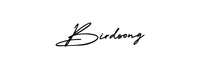 How to make Birdsong name signature. Use AmerikaSignatureDemo-Regular style for creating short signs online. This is the latest handwritten sign. Birdsong signature style 3 images and pictures png