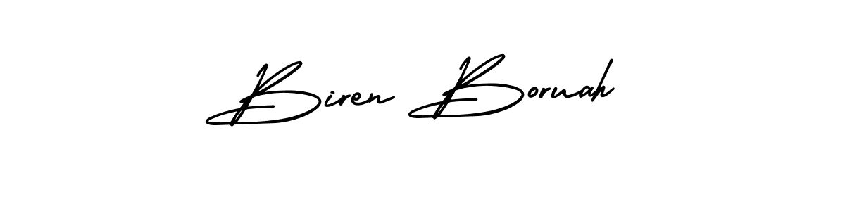 Make a short Biren Boruah signature style. Manage your documents anywhere anytime using AmerikaSignatureDemo-Regular. Create and add eSignatures, submit forms, share and send files easily. Biren Boruah signature style 3 images and pictures png