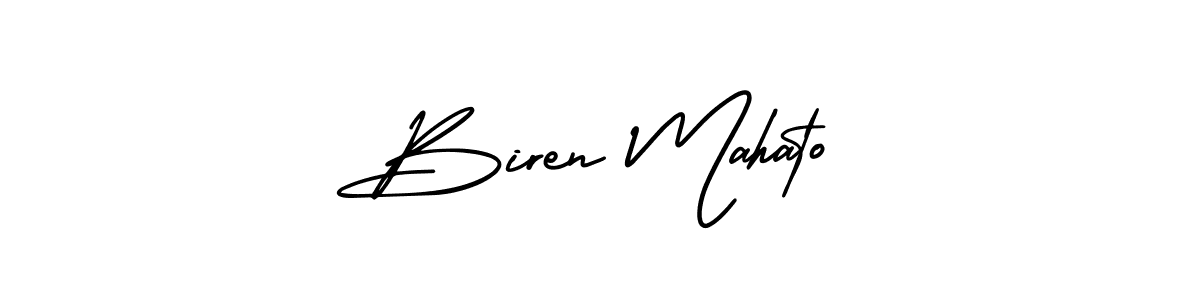 Also You can easily find your signature by using the search form. We will create Biren Mahato name handwritten signature images for you free of cost using AmerikaSignatureDemo-Regular sign style. Biren Mahato signature style 3 images and pictures png