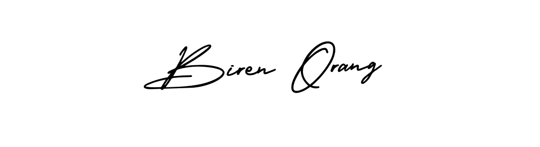 Make a short Biren Orang signature style. Manage your documents anywhere anytime using AmerikaSignatureDemo-Regular. Create and add eSignatures, submit forms, share and send files easily. Biren Orang signature style 3 images and pictures png