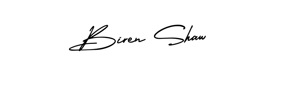 AmerikaSignatureDemo-Regular is a professional signature style that is perfect for those who want to add a touch of class to their signature. It is also a great choice for those who want to make their signature more unique. Get Biren Shaw name to fancy signature for free. Biren Shaw signature style 3 images and pictures png