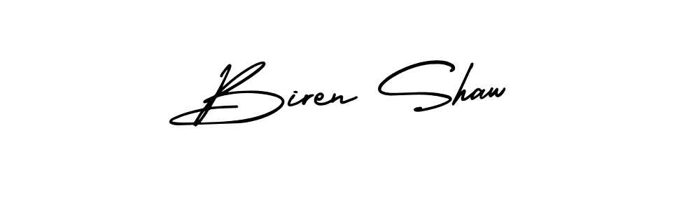 Make a beautiful signature design for name Biren Shaw. With this signature (AmerikaSignatureDemo-Regular) style, you can create a handwritten signature for free. Biren Shaw signature style 3 images and pictures png