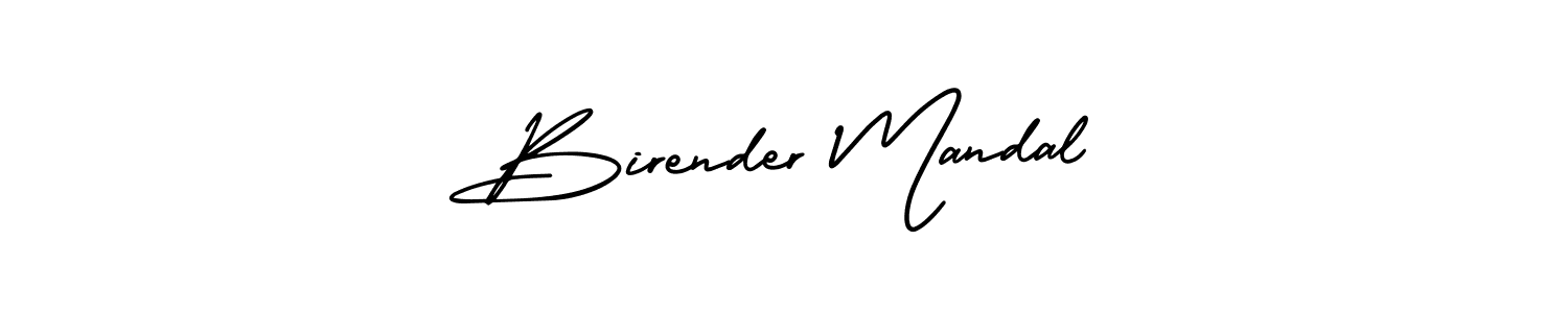 How to make Birender Mandal name signature. Use AmerikaSignatureDemo-Regular style for creating short signs online. This is the latest handwritten sign. Birender Mandal signature style 3 images and pictures png