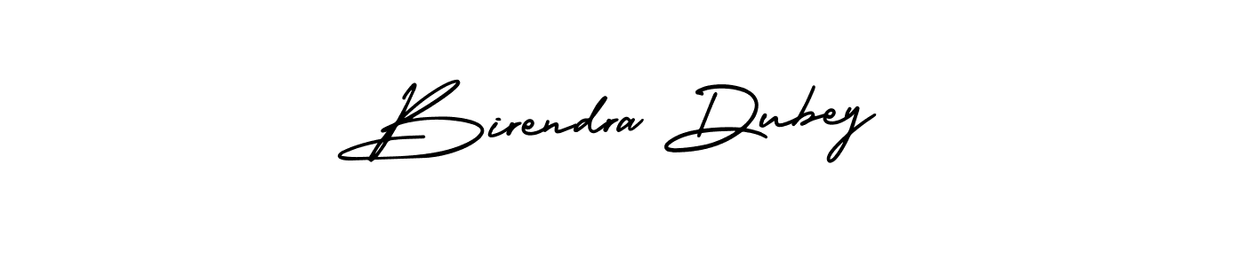 The best way (AmerikaSignatureDemo-Regular) to make a short signature is to pick only two or three words in your name. The name Birendra Dubey include a total of six letters. For converting this name. Birendra Dubey signature style 3 images and pictures png