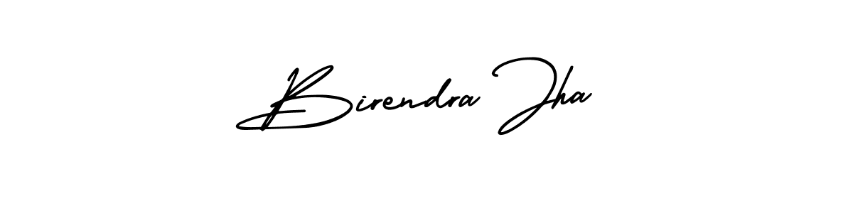 It looks lik you need a new signature style for name Birendra Jha. Design unique handwritten (AmerikaSignatureDemo-Regular) signature with our free signature maker in just a few clicks. Birendra Jha signature style 3 images and pictures png