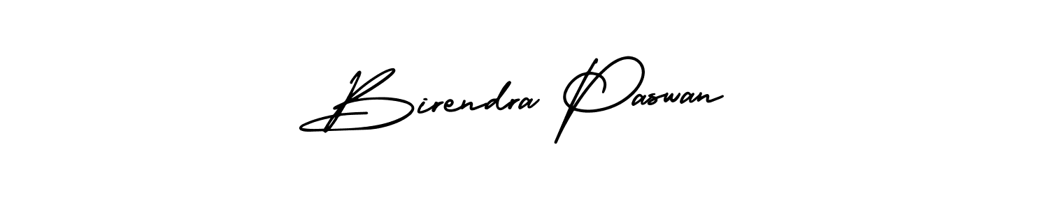 Birendra Paswan stylish signature style. Best Handwritten Sign (AmerikaSignatureDemo-Regular) for my name. Handwritten Signature Collection Ideas for my name Birendra Paswan. Birendra Paswan signature style 3 images and pictures png
