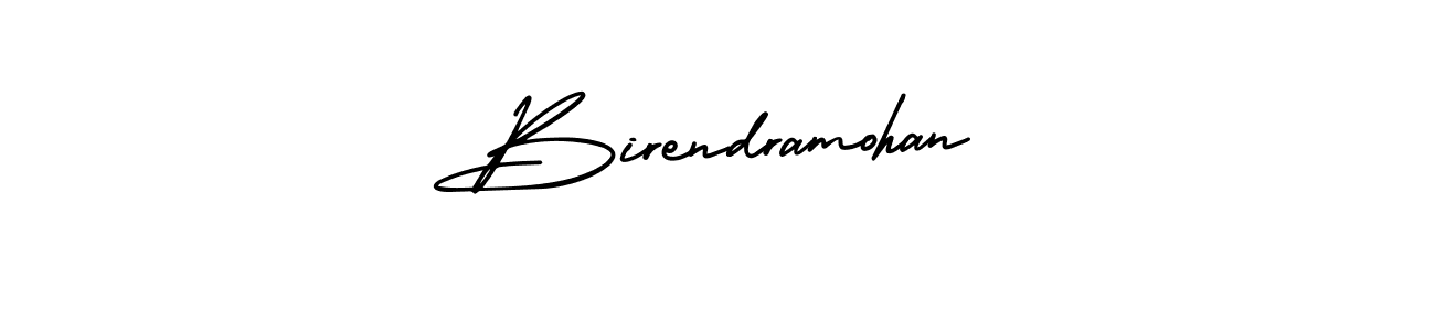 It looks lik you need a new signature style for name Birendramohan. Design unique handwritten (AmerikaSignatureDemo-Regular) signature with our free signature maker in just a few clicks. Birendramohan signature style 3 images and pictures png