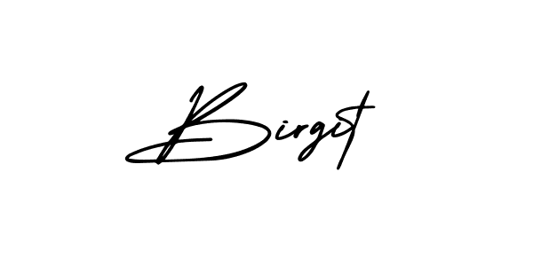 Use a signature maker to create a handwritten signature online. With this signature software, you can design (AmerikaSignatureDemo-Regular) your own signature for name Birgit. Birgit signature style 3 images and pictures png