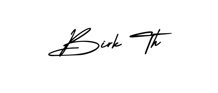 How to make Birk Th name signature. Use AmerikaSignatureDemo-Regular style for creating short signs online. This is the latest handwritten sign. Birk Th signature style 3 images and pictures png