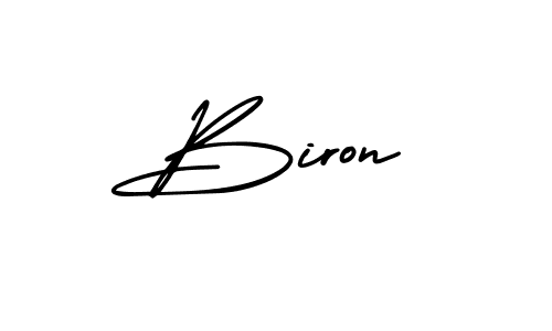 Biron stylish signature style. Best Handwritten Sign (AmerikaSignatureDemo-Regular) for my name. Handwritten Signature Collection Ideas for my name Biron. Biron signature style 3 images and pictures png