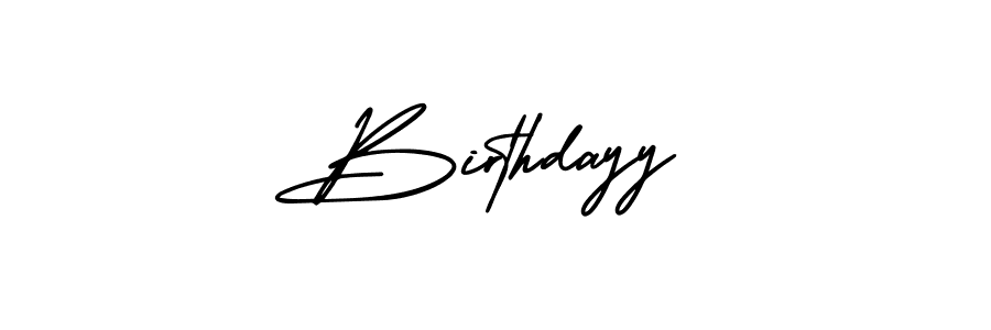 Also we have Birthdayy name is the best signature style. Create professional handwritten signature collection using AmerikaSignatureDemo-Regular autograph style. Birthdayy signature style 3 images and pictures png