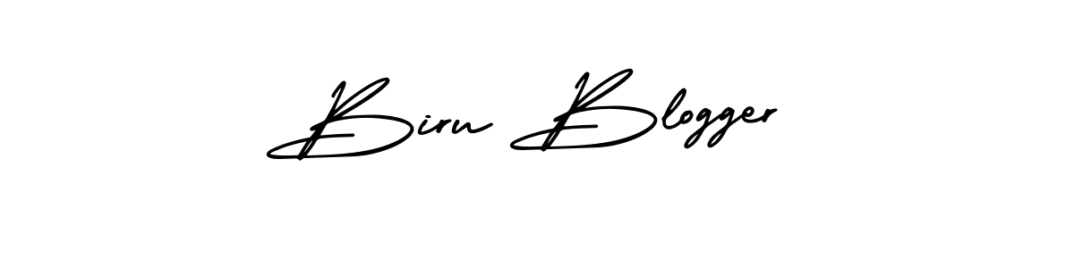 AmerikaSignatureDemo-Regular is a professional signature style that is perfect for those who want to add a touch of class to their signature. It is also a great choice for those who want to make their signature more unique. Get Biru Blogger name to fancy signature for free. Biru Blogger signature style 3 images and pictures png