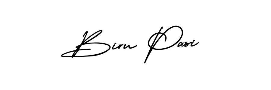 AmerikaSignatureDemo-Regular is a professional signature style that is perfect for those who want to add a touch of class to their signature. It is also a great choice for those who want to make their signature more unique. Get Biru Pasi name to fancy signature for free. Biru Pasi signature style 3 images and pictures png