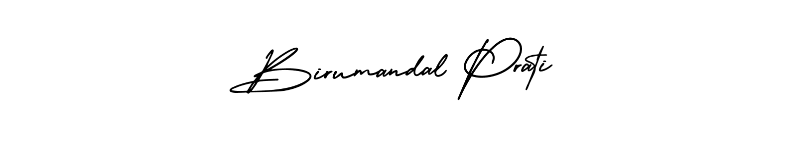 How to Draw Birumandal Prati signature style? AmerikaSignatureDemo-Regular is a latest design signature styles for name Birumandal Prati. Birumandal Prati signature style 3 images and pictures png