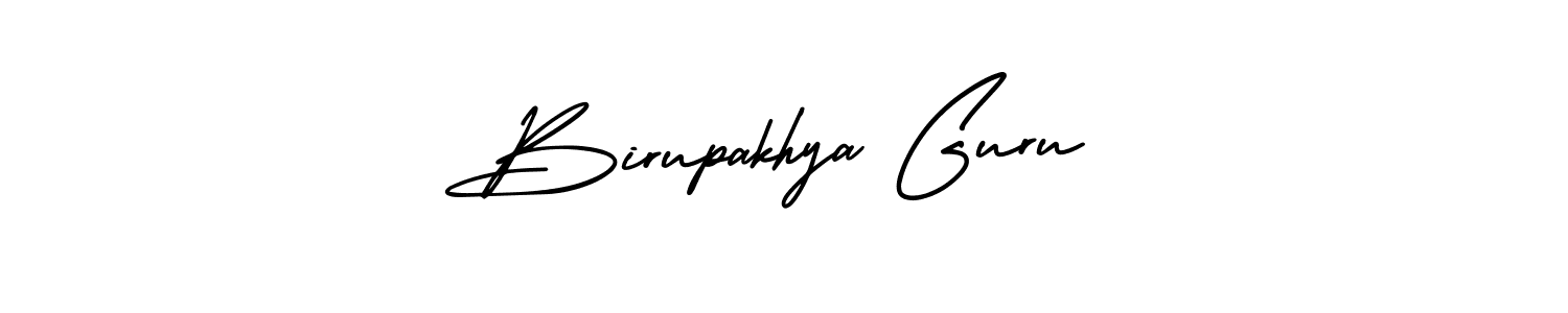 How to make Birupakhya Guru signature? AmerikaSignatureDemo-Regular is a professional autograph style. Create handwritten signature for Birupakhya Guru name. Birupakhya Guru signature style 3 images and pictures png