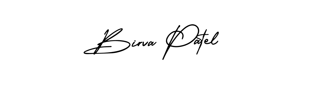 Make a beautiful signature design for name Birva Patel. With this signature (AmerikaSignatureDemo-Regular) style, you can create a handwritten signature for free. Birva Patel signature style 3 images and pictures png