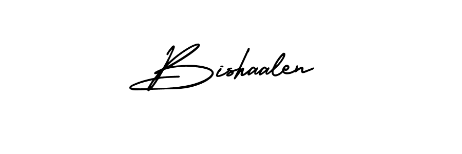 Make a beautiful signature design for name Bishaalen. With this signature (AmerikaSignatureDemo-Regular) style, you can create a handwritten signature for free. Bishaalen signature style 3 images and pictures png