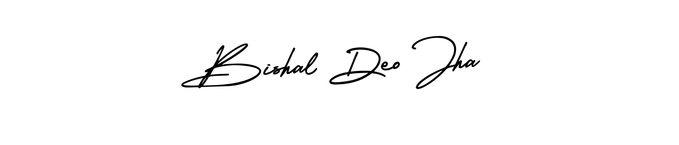 How to make Bishal Deo Jha name signature. Use AmerikaSignatureDemo-Regular style for creating short signs online. This is the latest handwritten sign. Bishal Deo Jha signature style 3 images and pictures png