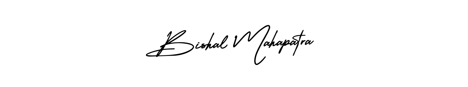 The best way (AmerikaSignatureDemo-Regular) to make a short signature is to pick only two or three words in your name. The name Bishal Mahapatra include a total of six letters. For converting this name. Bishal Mahapatra signature style 3 images and pictures png