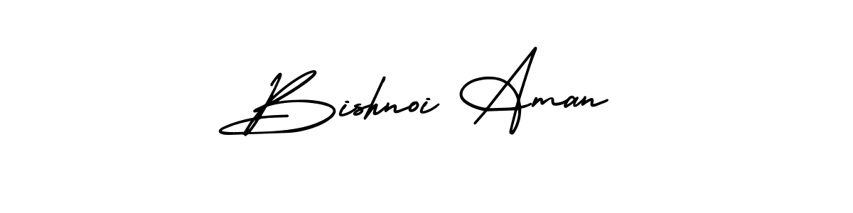 The best way (AmerikaSignatureDemo-Regular) to make a short signature is to pick only two or three words in your name. The name Bishnoi Aman include a total of six letters. For converting this name. Bishnoi Aman signature style 3 images and pictures png