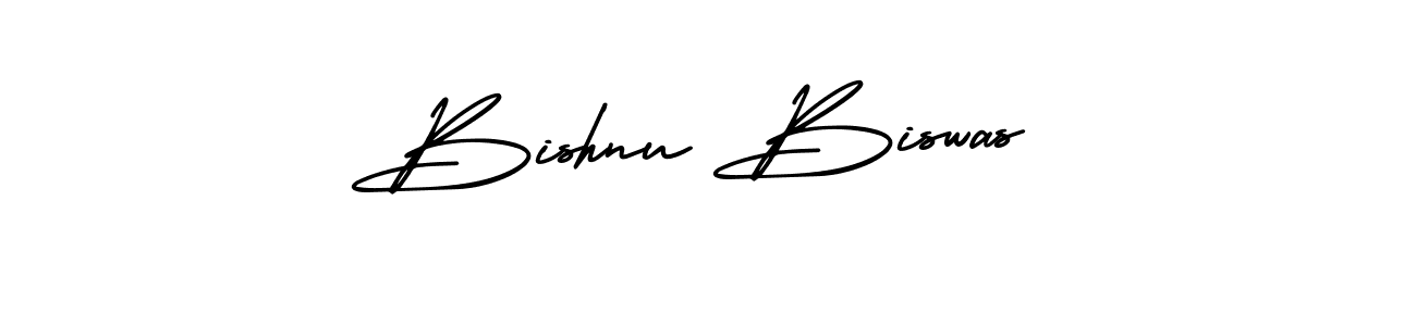 You should practise on your own different ways (AmerikaSignatureDemo-Regular) to write your name (Bishnu Biswas) in signature. don't let someone else do it for you. Bishnu Biswas signature style 3 images and pictures png