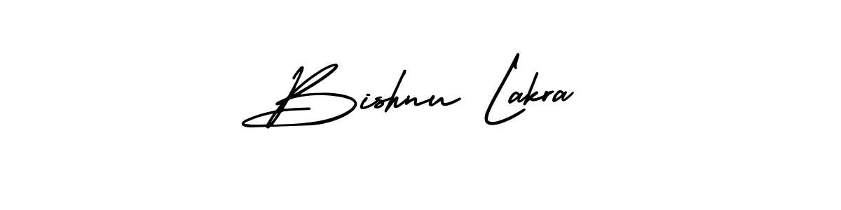 How to Draw Bishnu Lakra signature style? AmerikaSignatureDemo-Regular is a latest design signature styles for name Bishnu Lakra. Bishnu Lakra signature style 3 images and pictures png