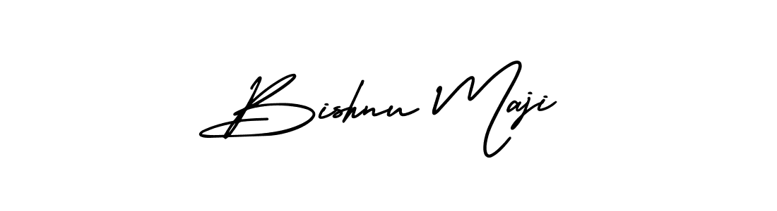 This is the best signature style for the Bishnu Maji name. Also you like these signature font (AmerikaSignatureDemo-Regular). Mix name signature. Bishnu Maji signature style 3 images and pictures png