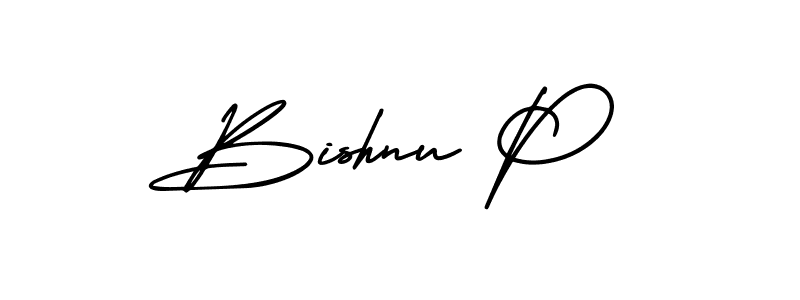 How to make Bishnu P signature? AmerikaSignatureDemo-Regular is a professional autograph style. Create handwritten signature for Bishnu P name. Bishnu P signature style 3 images and pictures png