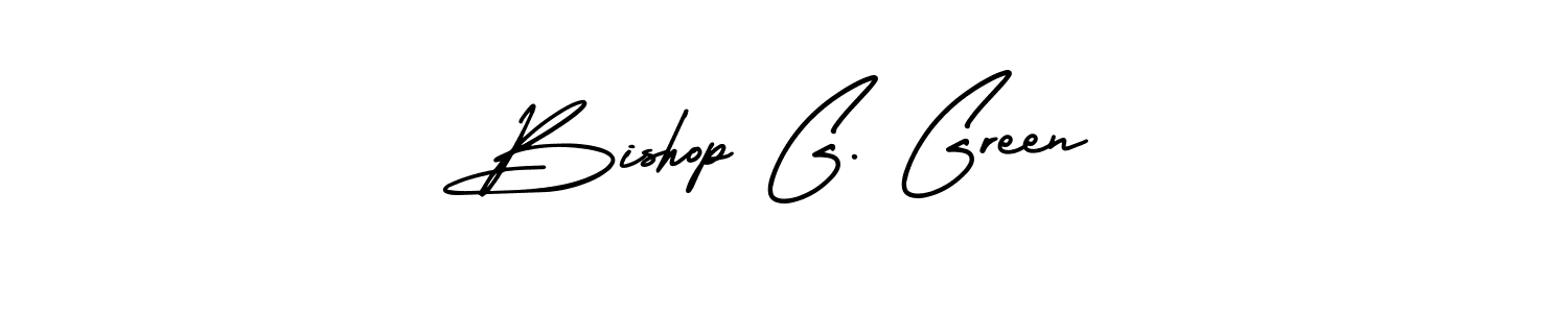 You should practise on your own different ways (AmerikaSignatureDemo-Regular) to write your name (Bishop G. Green) in signature. don't let someone else do it for you. Bishop G. Green signature style 3 images and pictures png