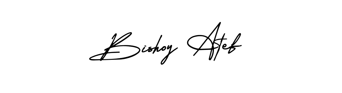 Make a beautiful signature design for name Bishoy Atef. With this signature (AmerikaSignatureDemo-Regular) style, you can create a handwritten signature for free. Bishoy Atef signature style 3 images and pictures png