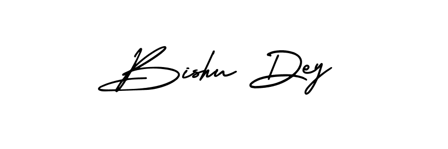 How to make Bishu Dey name signature. Use AmerikaSignatureDemo-Regular style for creating short signs online. This is the latest handwritten sign. Bishu Dey signature style 3 images and pictures png