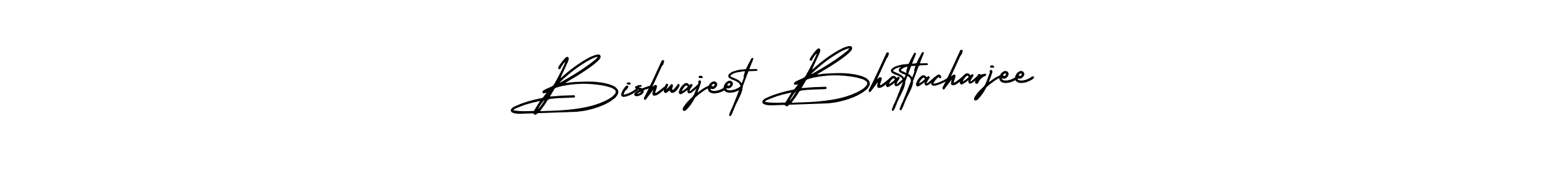 Create a beautiful signature design for name Bishwajeet Bhattacharjee. With this signature (AmerikaSignatureDemo-Regular) fonts, you can make a handwritten signature for free. Bishwajeet Bhattacharjee signature style 3 images and pictures png