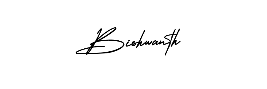 Bishwanth stylish signature style. Best Handwritten Sign (AmerikaSignatureDemo-Regular) for my name. Handwritten Signature Collection Ideas for my name Bishwanth. Bishwanth signature style 3 images and pictures png