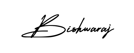 Transform the name Bishwaraj into a signature masterpiece using AmerikaSignatureDemo-Regular font. Ideal for photographers, artists, and creators looking for watermarks. Bishwaraj signature style 3 images and pictures png