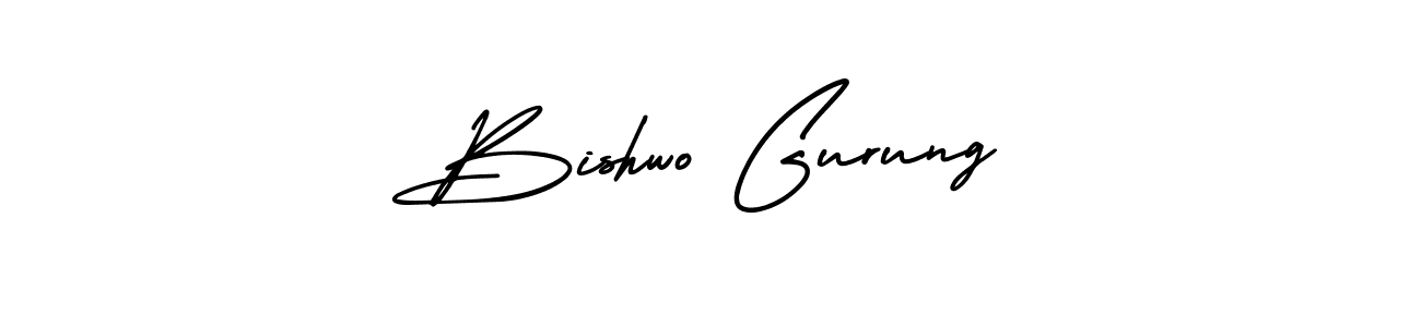 It looks lik you need a new signature style for name Bishwo Gurung. Design unique handwritten (AmerikaSignatureDemo-Regular) signature with our free signature maker in just a few clicks. Bishwo Gurung signature style 3 images and pictures png