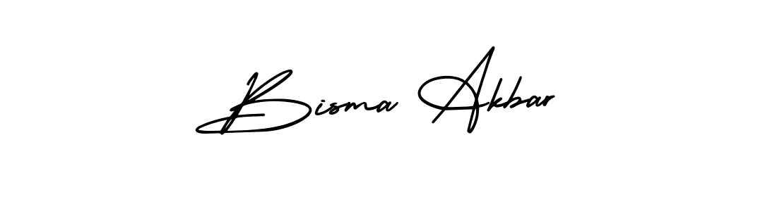 Also You can easily find your signature by using the search form. We will create Bisma Akbar name handwritten signature images for you free of cost using AmerikaSignatureDemo-Regular sign style. Bisma Akbar signature style 3 images and pictures png