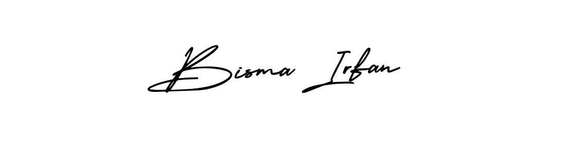 How to make Bisma Irfan name signature. Use AmerikaSignatureDemo-Regular style for creating short signs online. This is the latest handwritten sign. Bisma Irfan signature style 3 images and pictures png