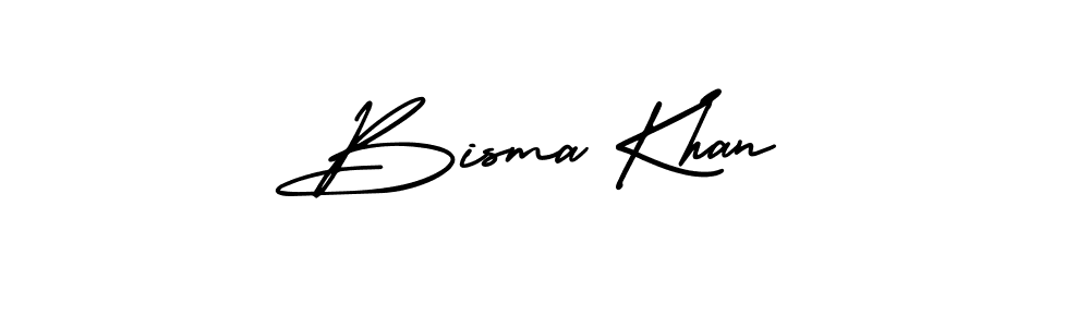 How to Draw Bisma Khan signature style? AmerikaSignatureDemo-Regular is a latest design signature styles for name Bisma Khan. Bisma Khan signature style 3 images and pictures png