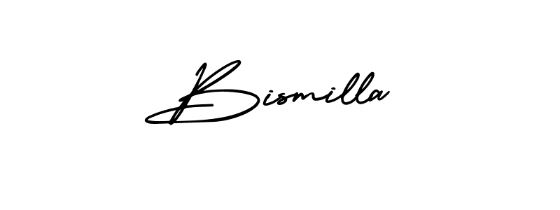 Make a beautiful signature design for name Bismilla. With this signature (AmerikaSignatureDemo-Regular) style, you can create a handwritten signature for free. Bismilla signature style 3 images and pictures png