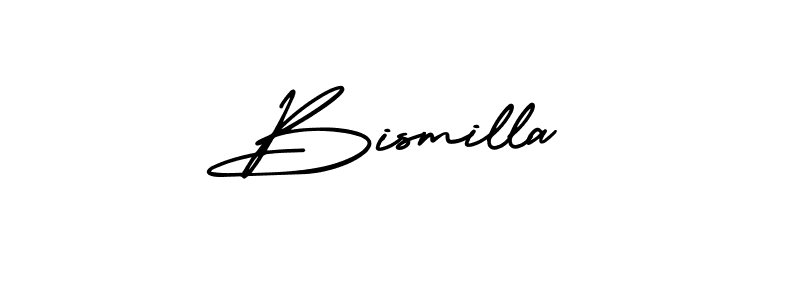 Create a beautiful signature design for name Bismilla. With this signature (AmerikaSignatureDemo-Regular) fonts, you can make a handwritten signature for free. Bismilla signature style 3 images and pictures png